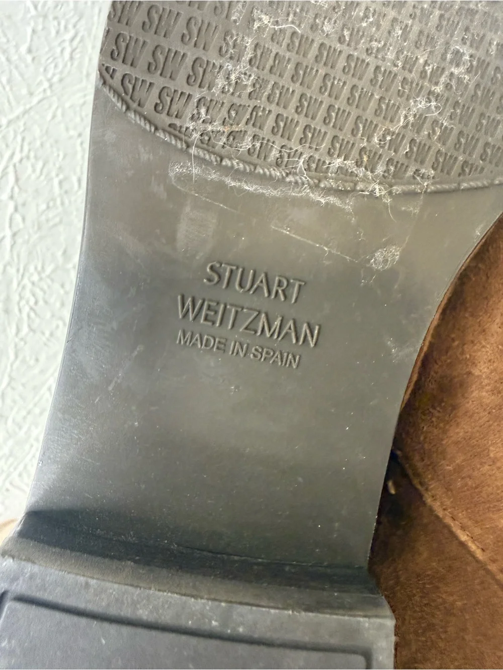 Stuart Weitzman Lowland Tri-Color Suede Over Knee Boots 6B